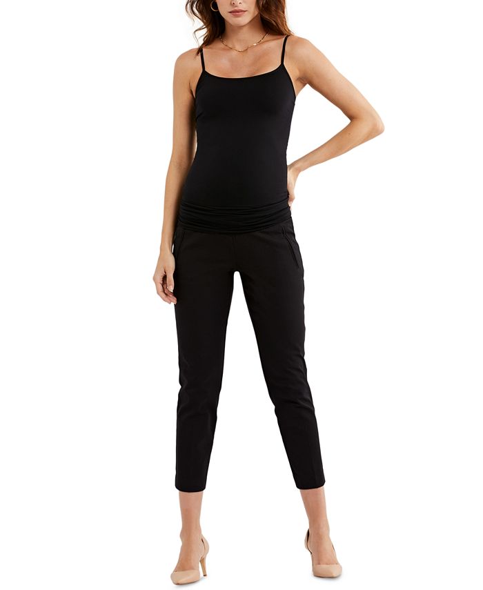 Curie Secret Fit Over the Belly Slim Ankle Maternity Work Pants