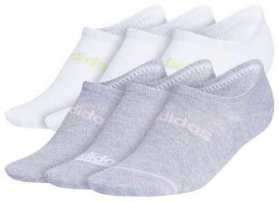 adidas Women's Superlite Linear 3 6-Pack Super No Show Socks