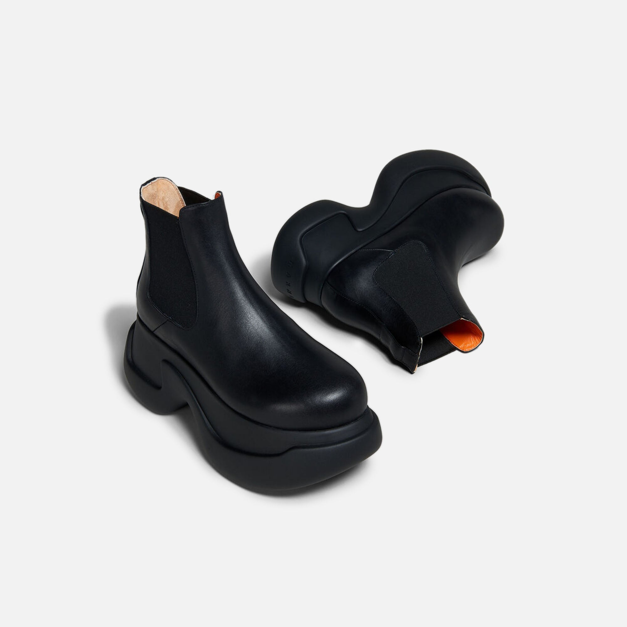 Marni Chelsea Boot Chunky - Black Smooth Calf