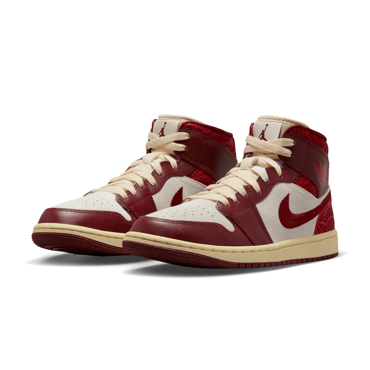 Wmns Air Jordan 1 Mid SE 'Tiki Leaf Red'