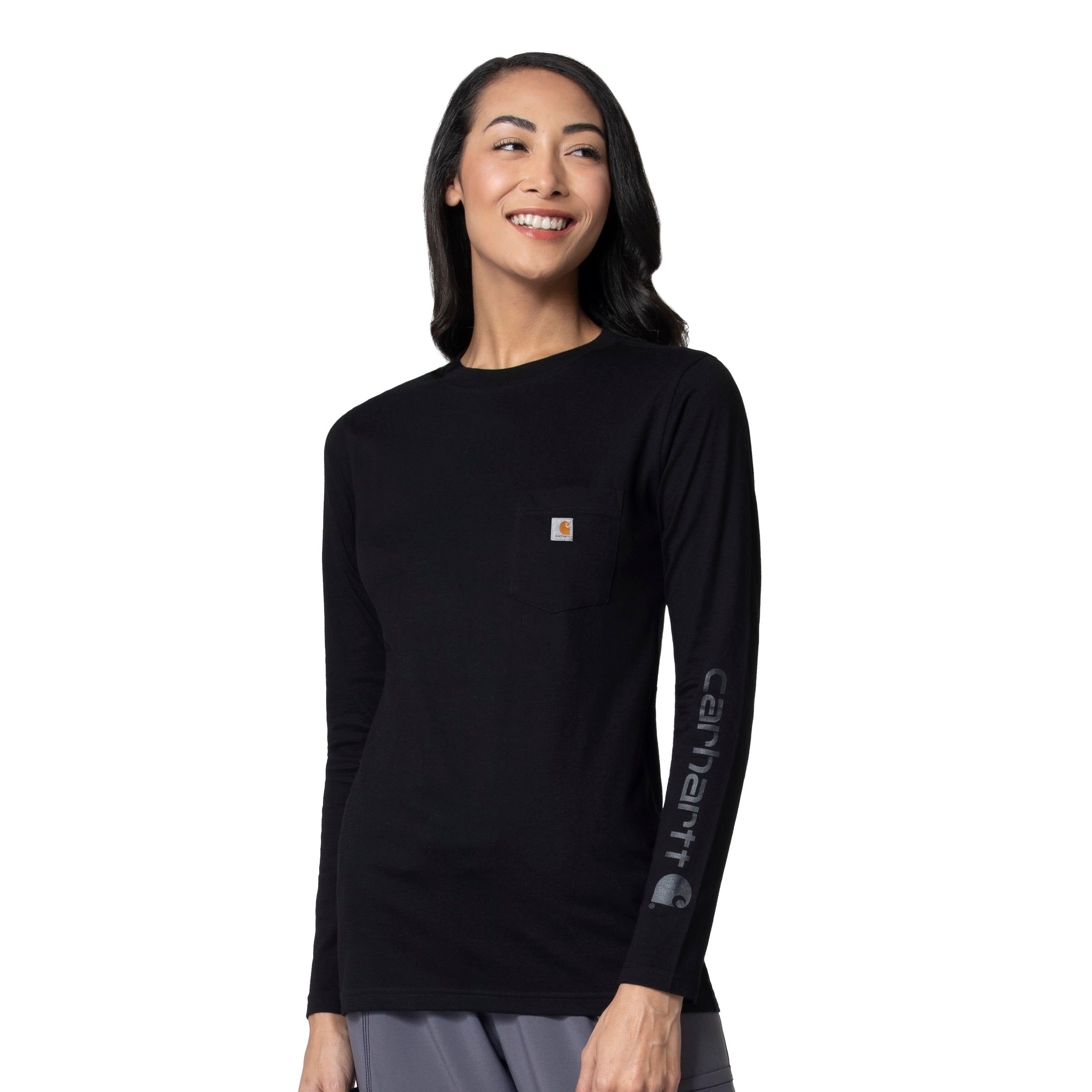 Carhartt Women's Modern Fit Long Sleeve Chest Pocket Tee