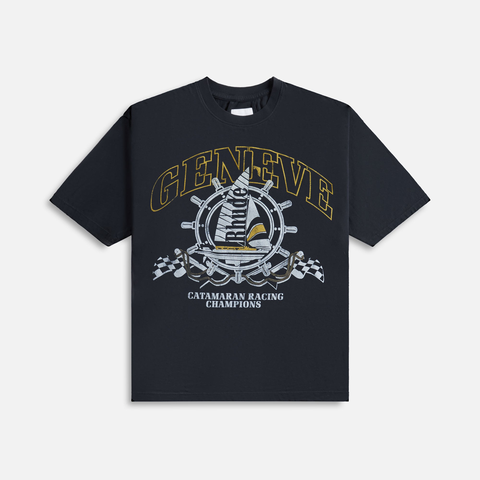 Rhude Geneve Catamaran Tee - Vintage Black