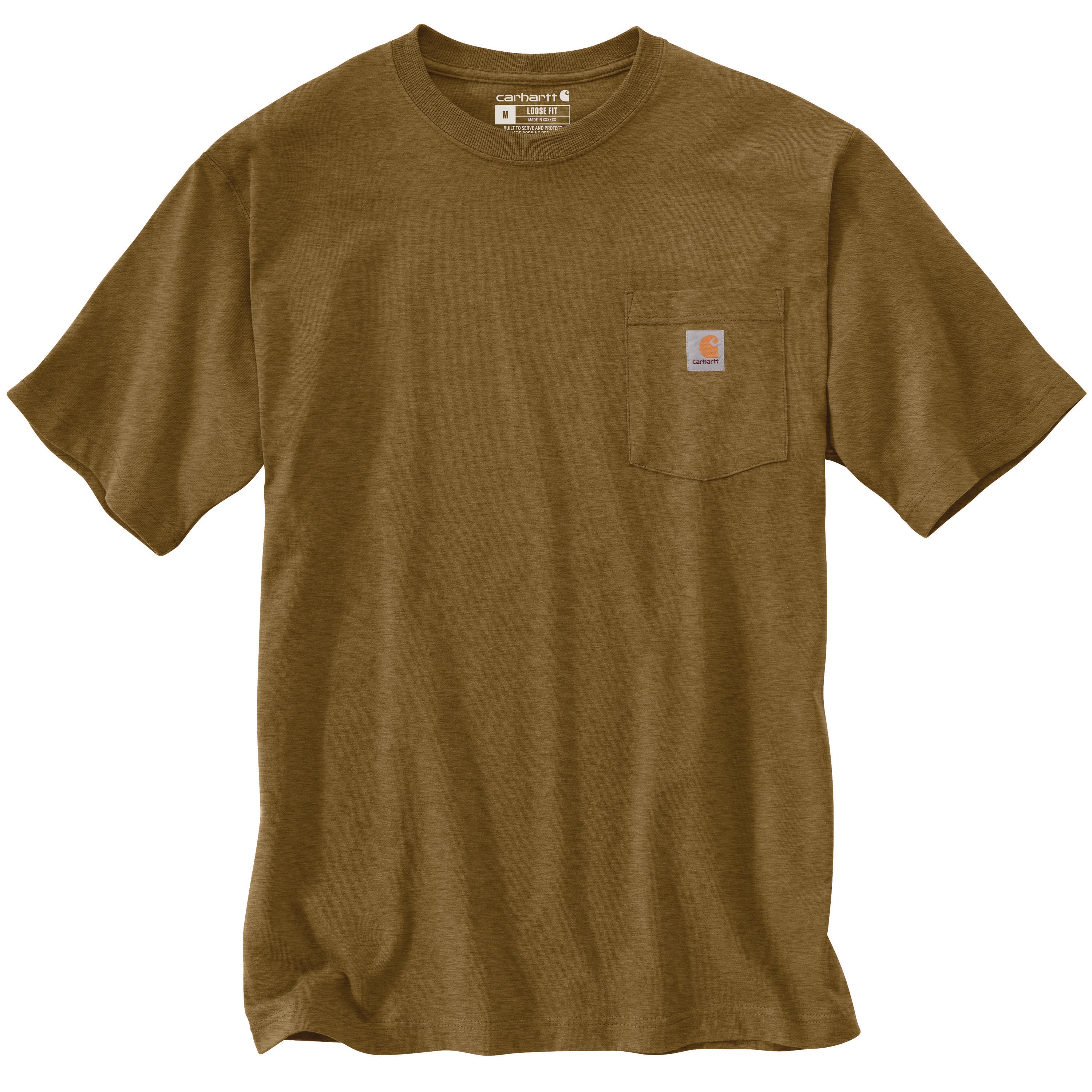 Carhartt Men's Short Sleeve Pocket T-Shirt_Oiled Walnut Heather