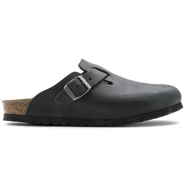 BIRKENSTOCK BOSTON OILED SUEDE LEATHER CLOGS_ MEN