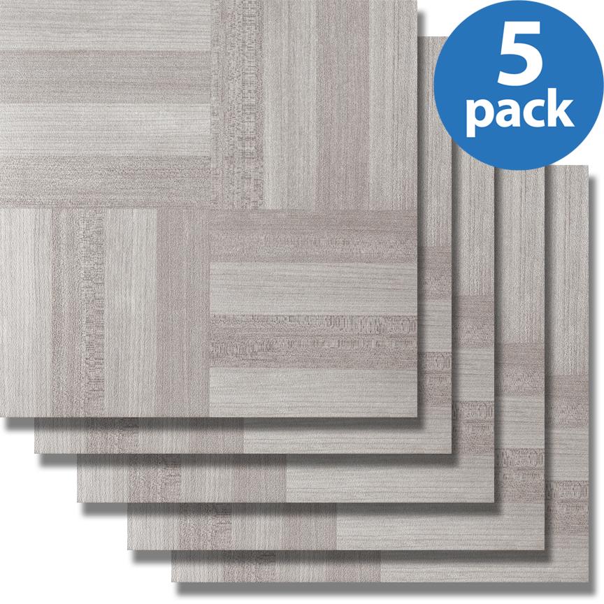 Achim Nexus Ash Grey Wood (5 Cartons-100 Tiles) 12and#215;12 Self Adhesive Vinyl Floor Tile- 100 sq. ft.