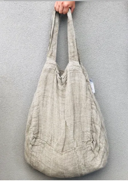 Handloomed Linen Oversized Tote Bag