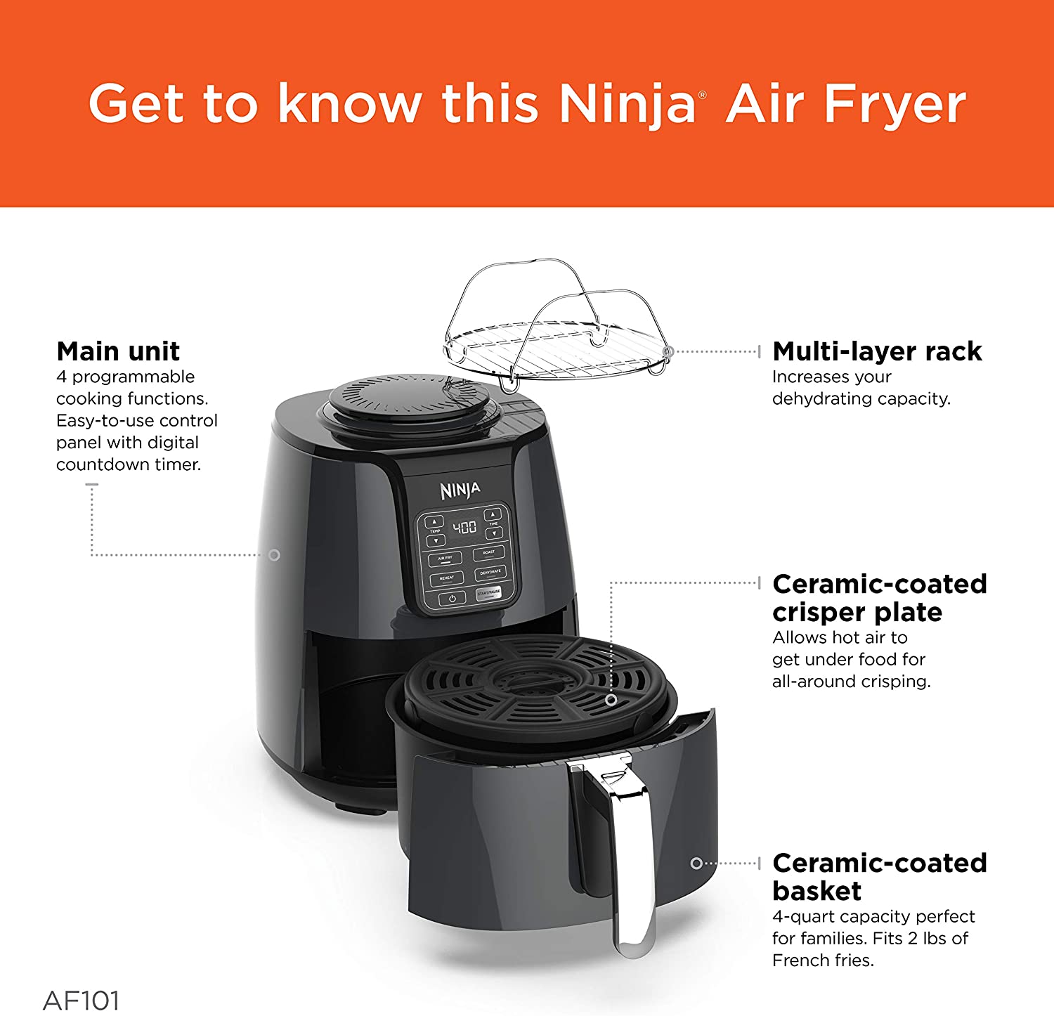 Ninja AF101 Air Fryer bedbathandbeyond