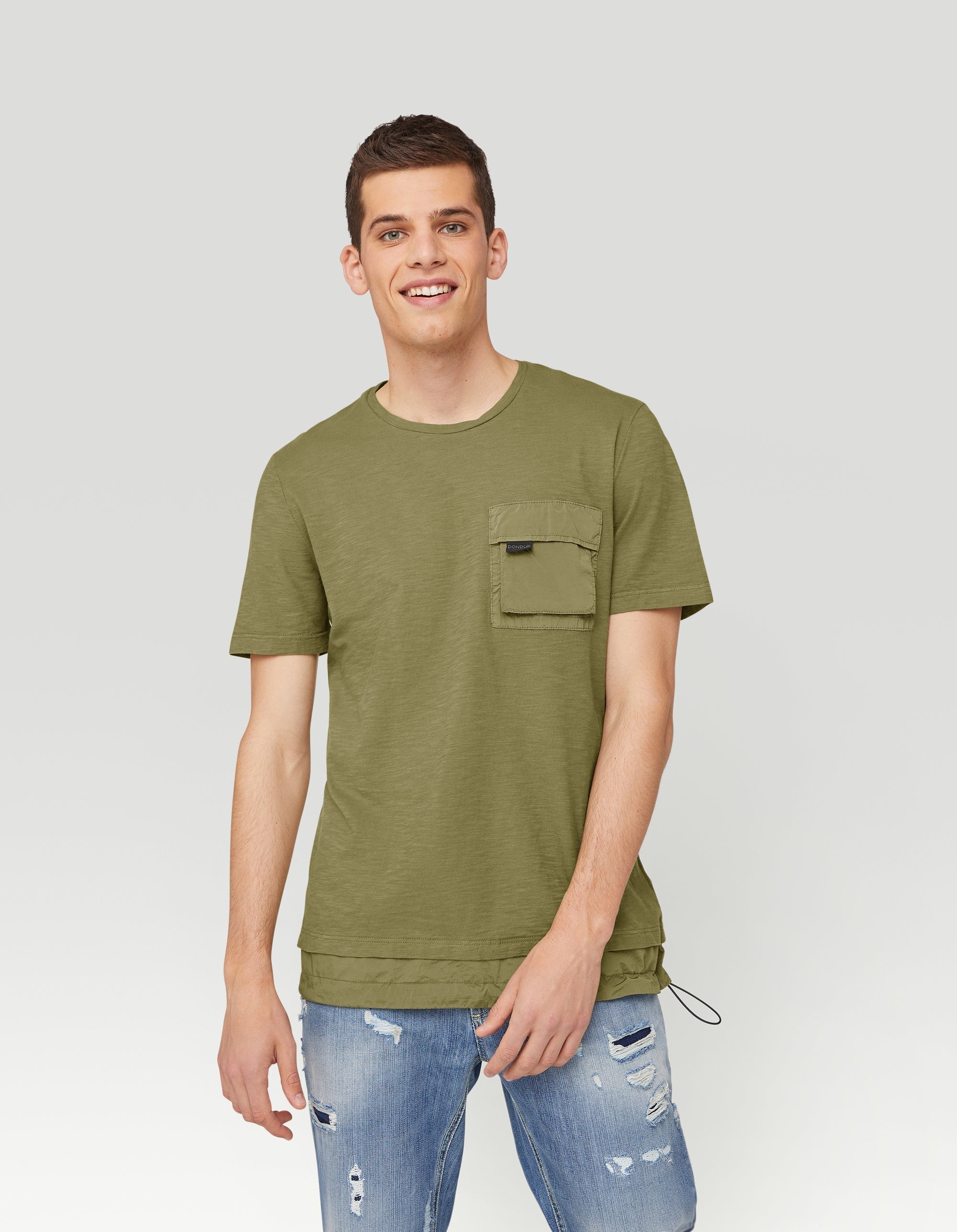 T-shirt jersey cotone fiammato verde