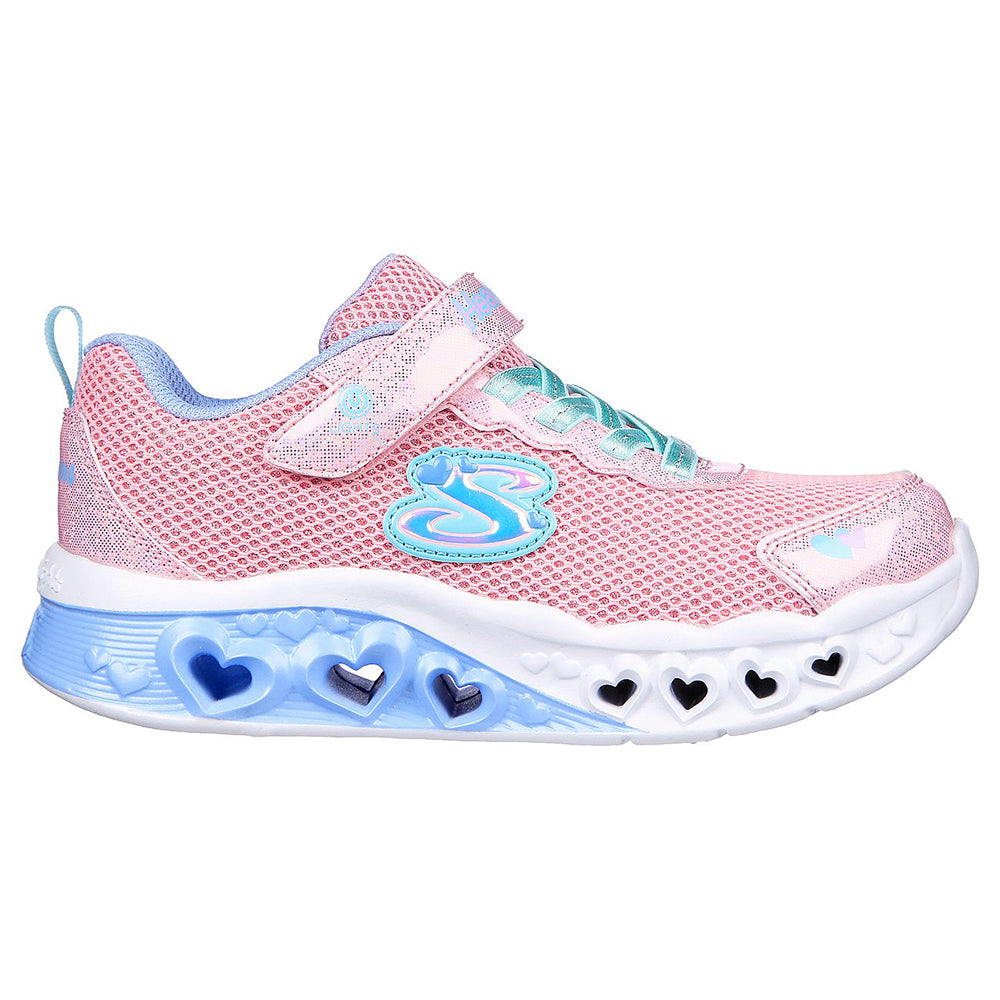 Skechers Girls Flutter Heart Lights Shoes - 302317L-PKMT