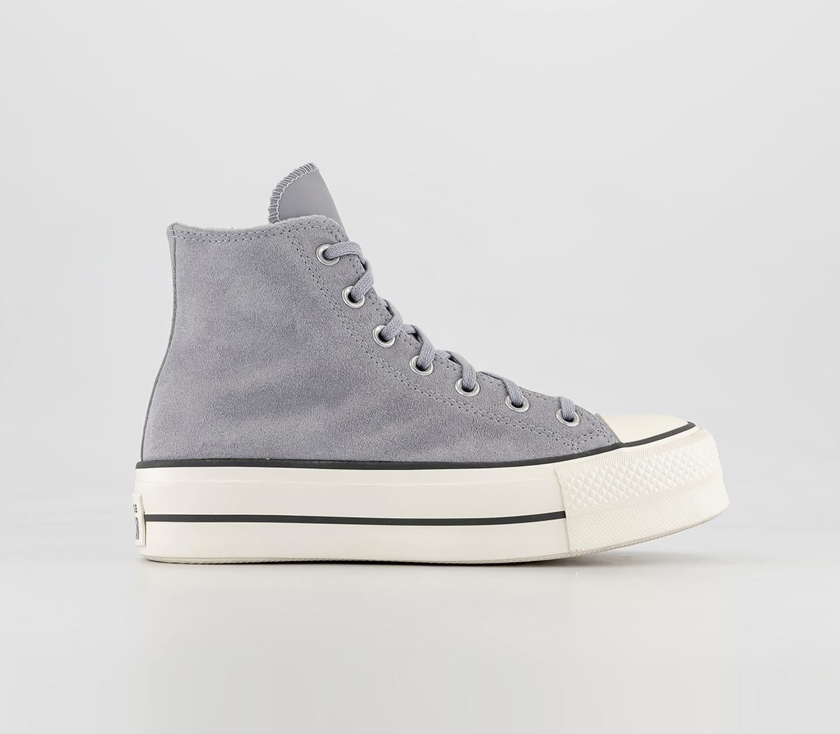 Womens Converse All Star Lift Hi Gravel Iron Grey Egret