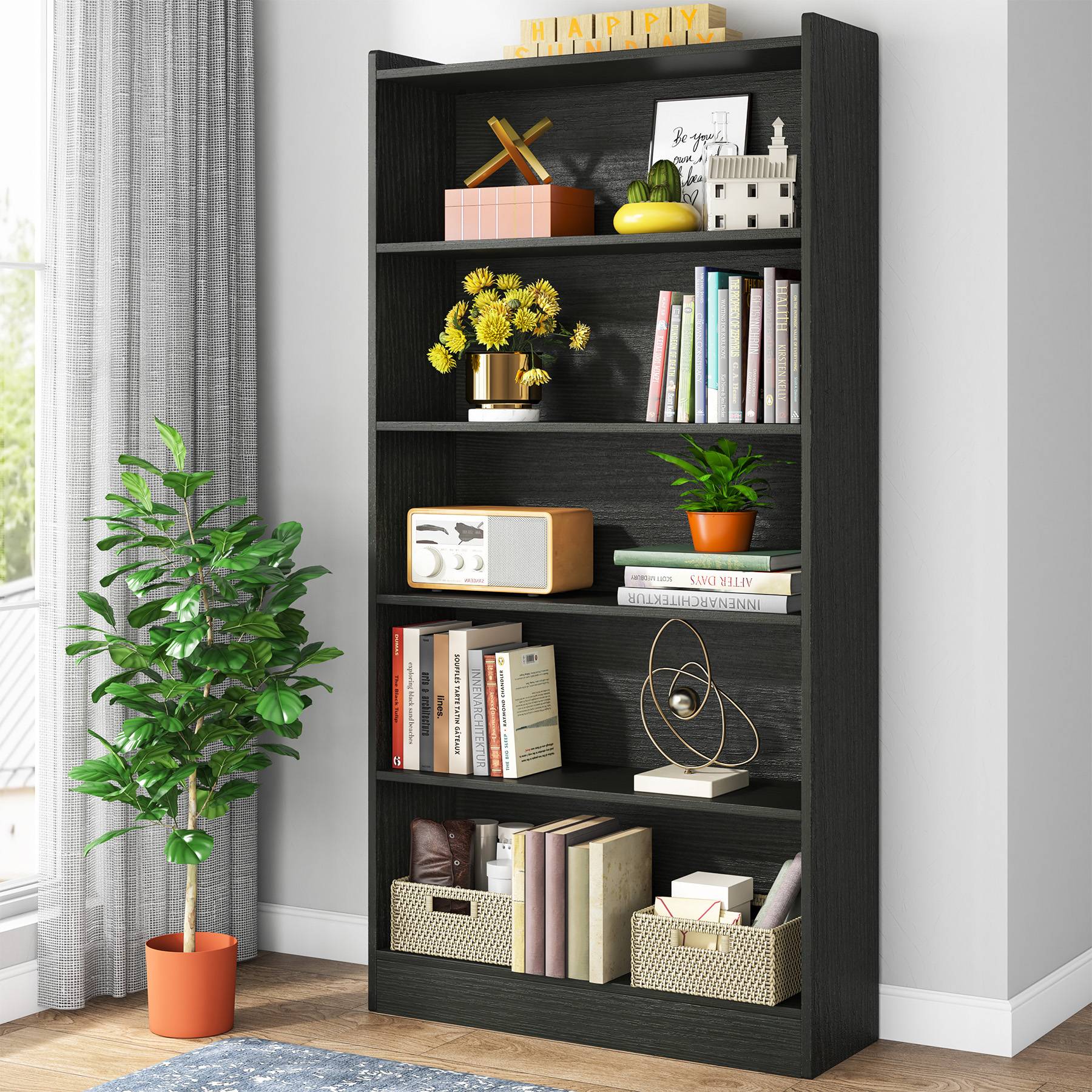 Wood Bookcase, 72