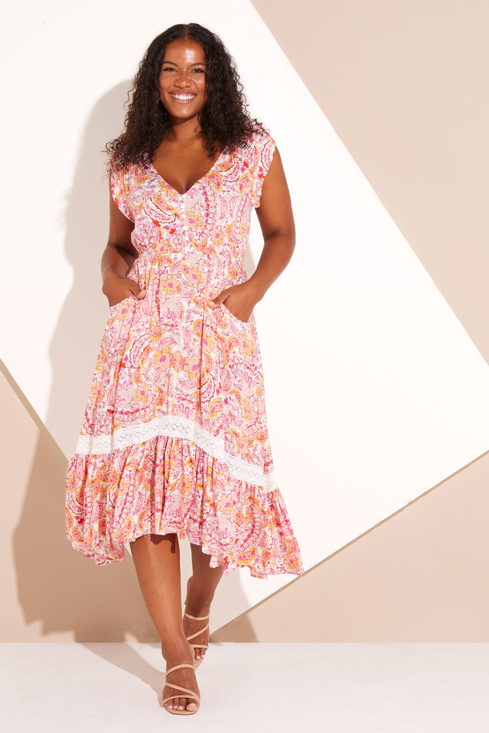 Sunset Dress - Pink Floral