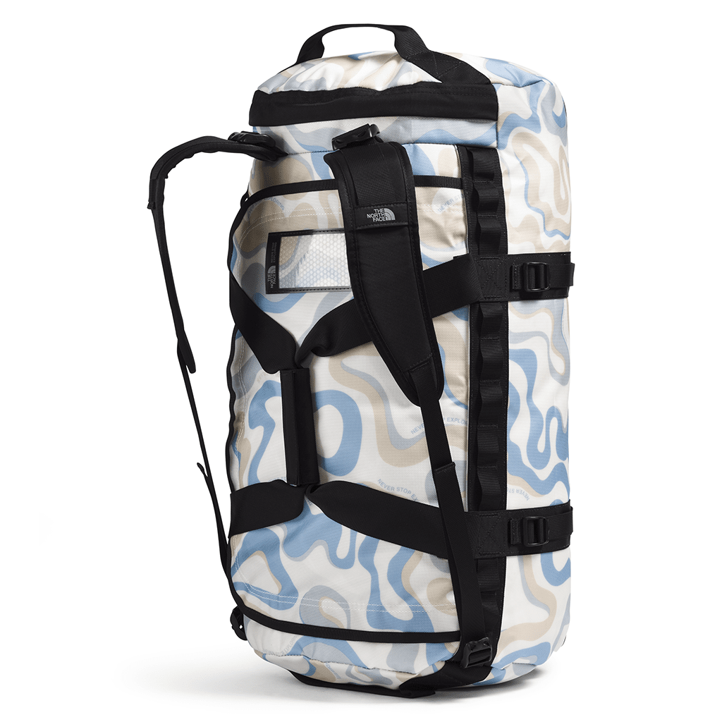 Base camp duffel bag M - White dune way lines / TNF black