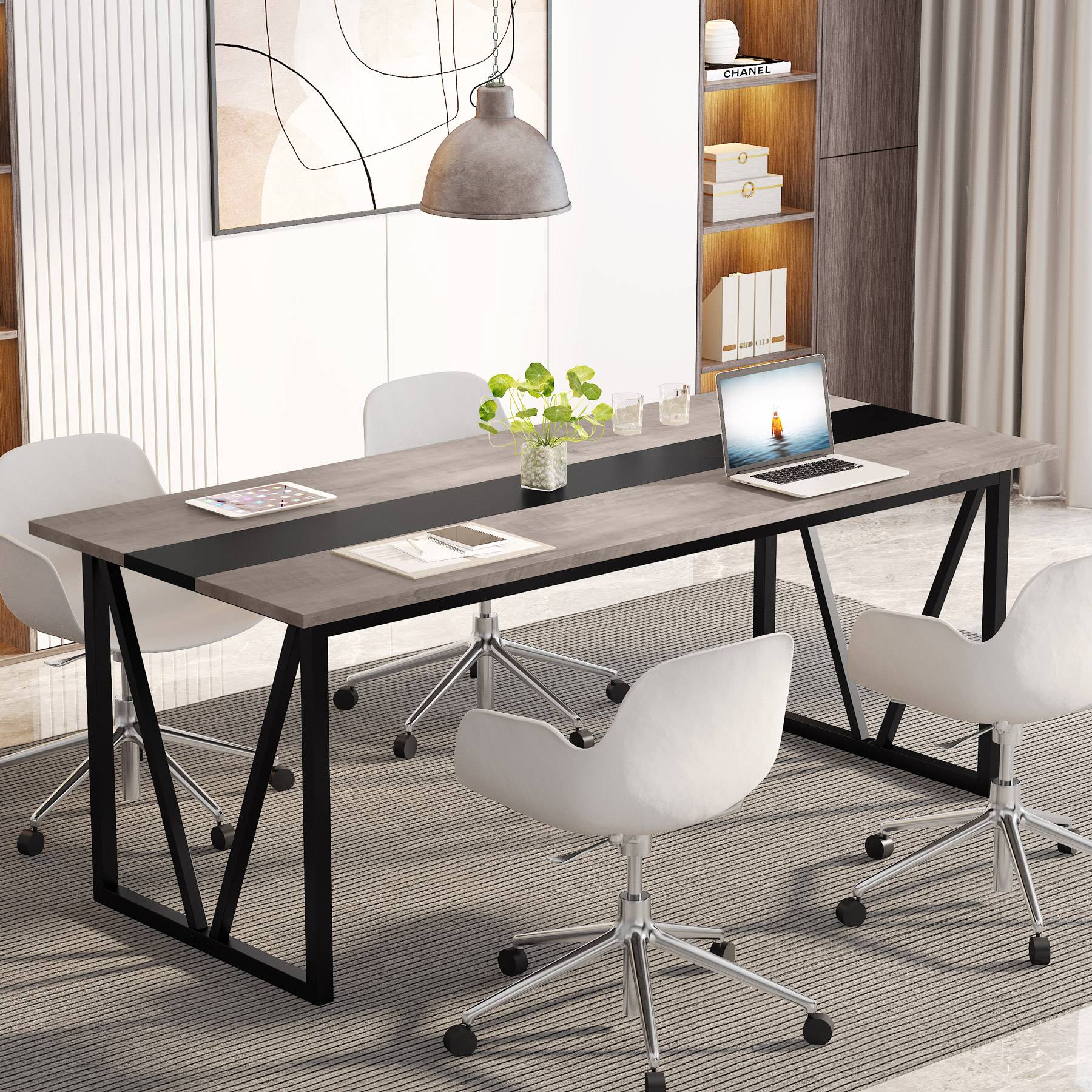 6FT Conference Table, Rectangular Meeting Room Table Executive Desk