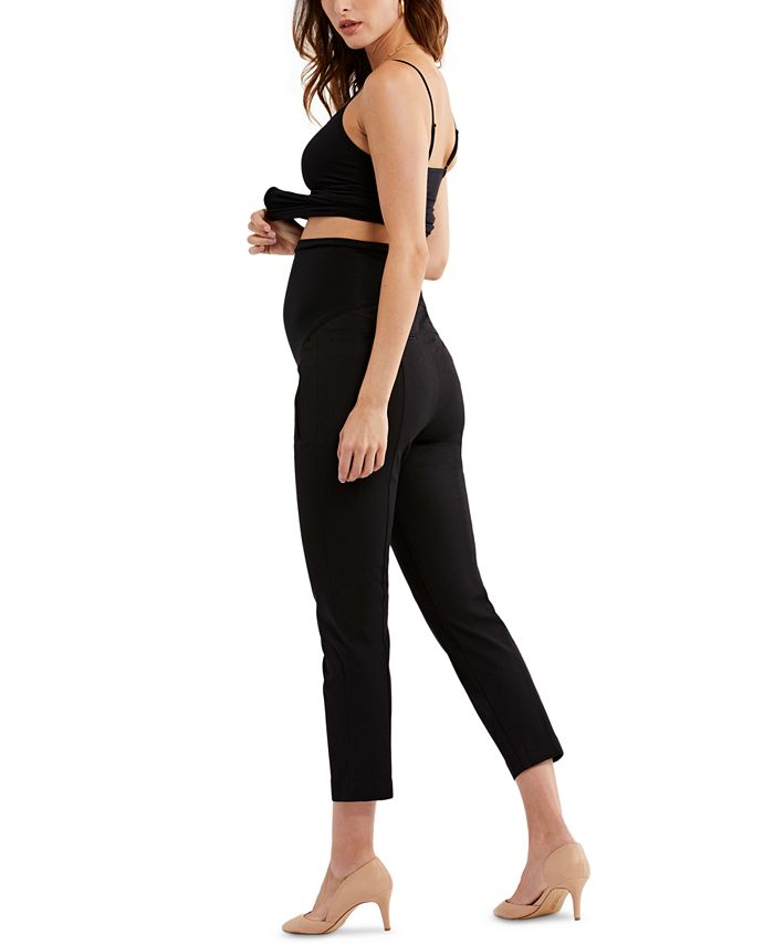 Curie Secret Fit Over the Belly Slim Ankle Maternity Work Pants