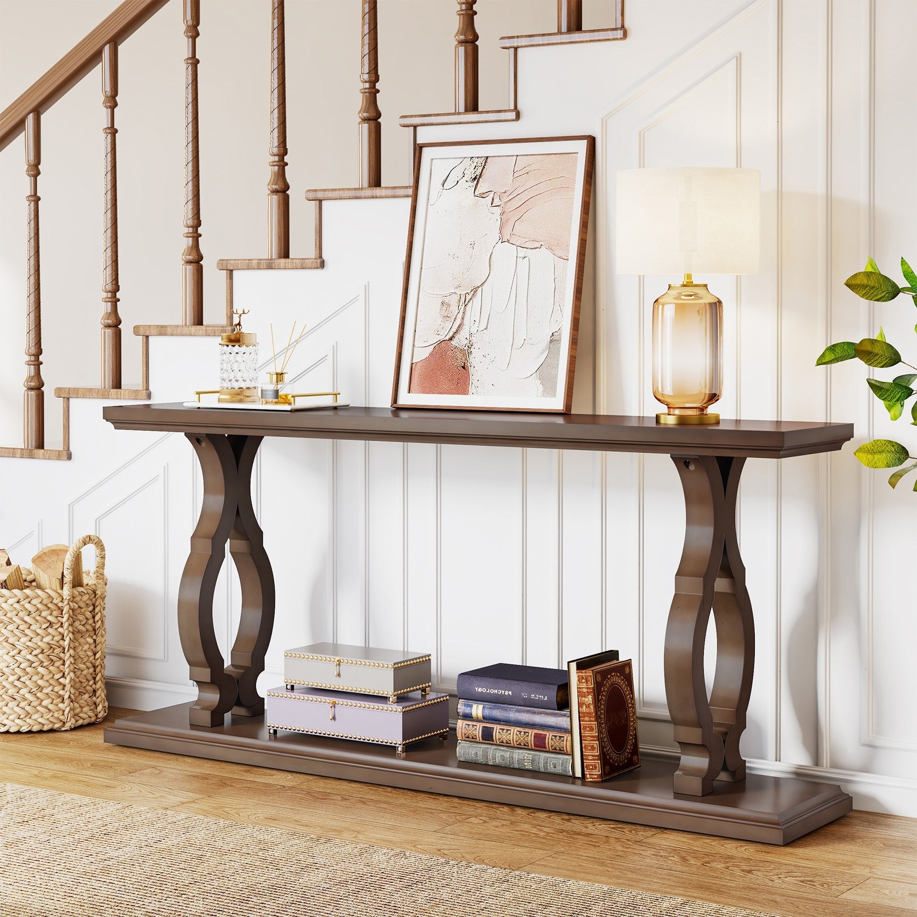 Wood Console Table, 63