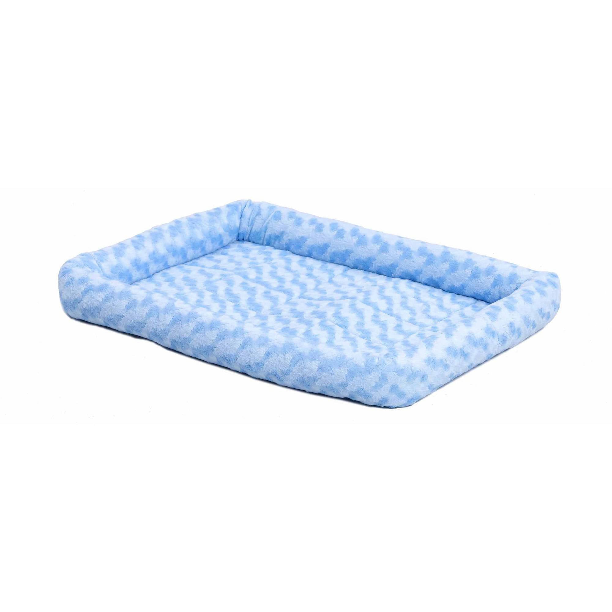 MidWest QuietTime Pet Bed and Dog Crate Mat， Powder Blue， 24