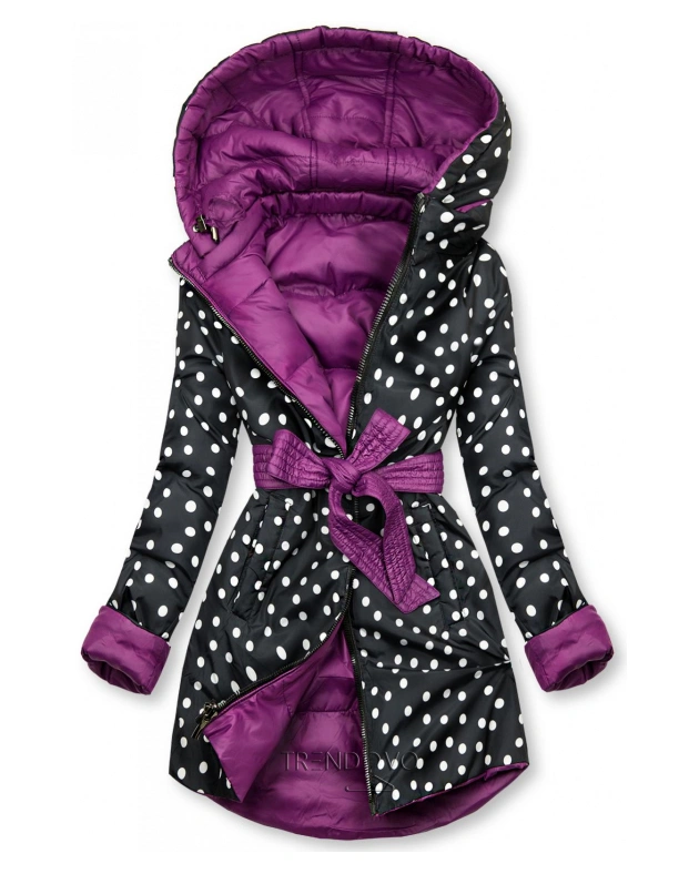 Ladies double-sided parka coat