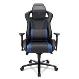 RS Gaming Davanti Faux Leather High-Back Gaming Chair， Black/Blue， BIFMA Certified