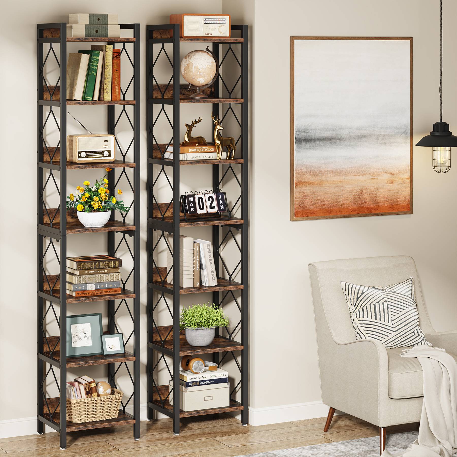 7-Tier Corner Shelf, 78.7