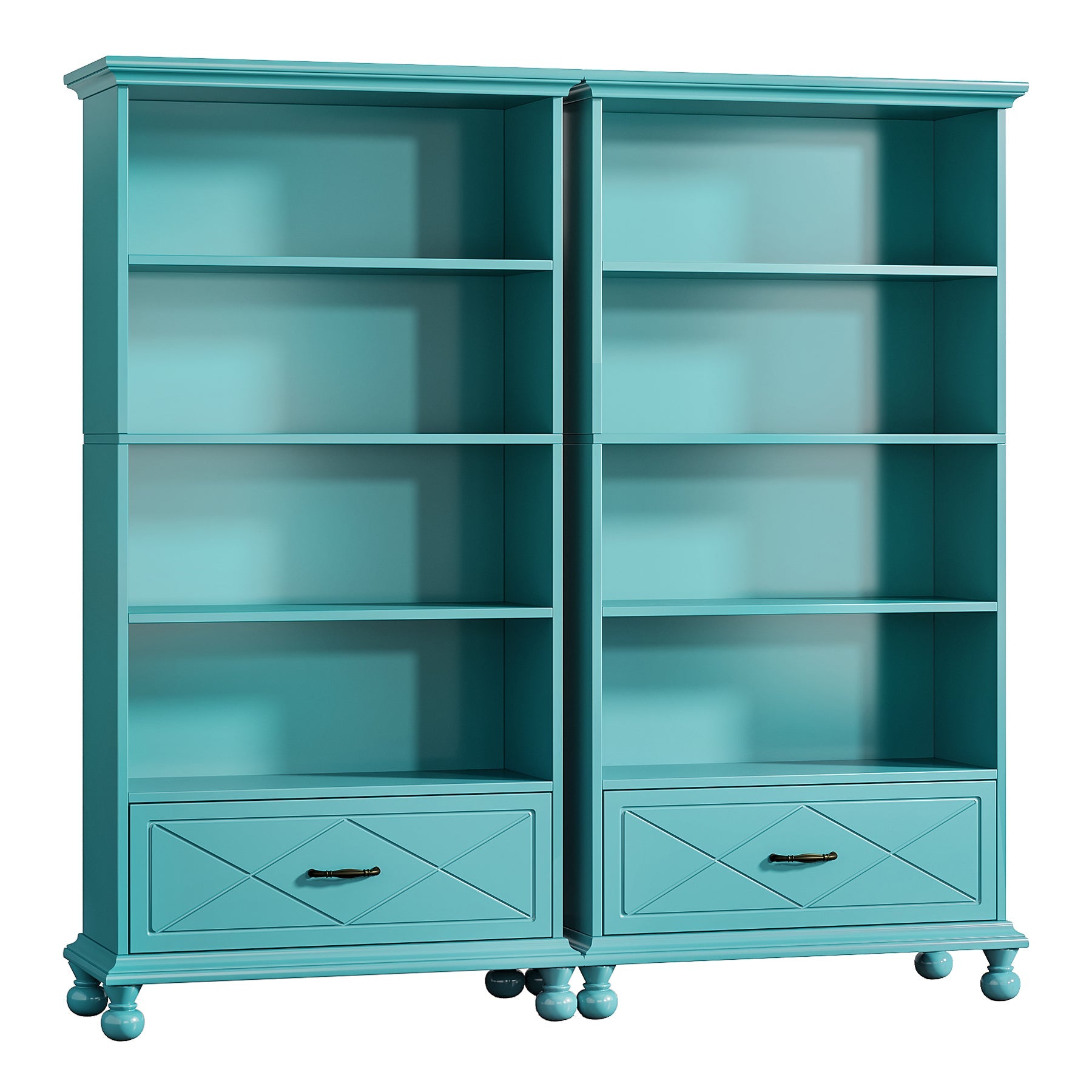 6-Shelf Bookcase with Drawer, 71