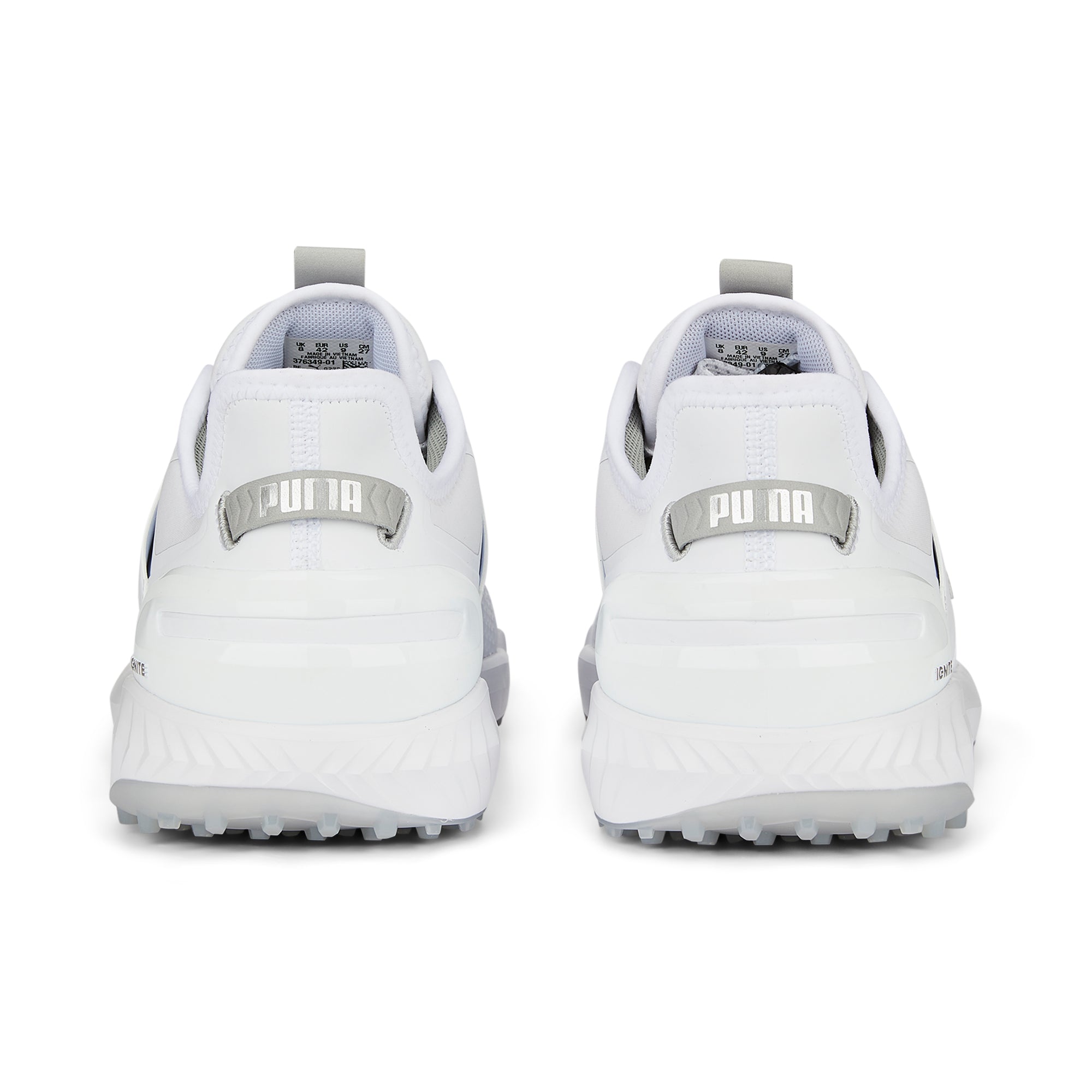 IGNITE ELEVATE Wide Spikeless Golf Shoes | Puma White / Puma Silver