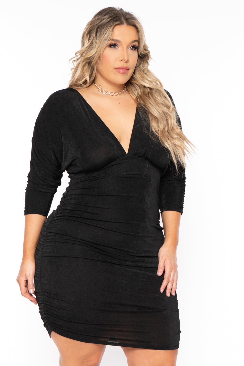 Plus Size Yolani Bodycon Dress - Black