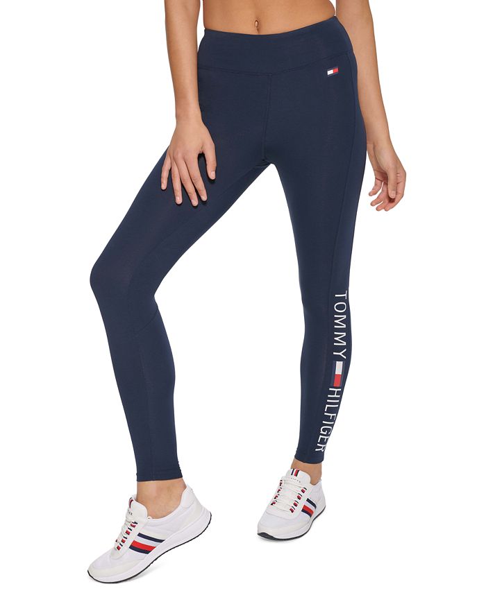 Tommy Hilfiger, Tommy Hilfiger Sport Women's High Rise Logo Leggings ...