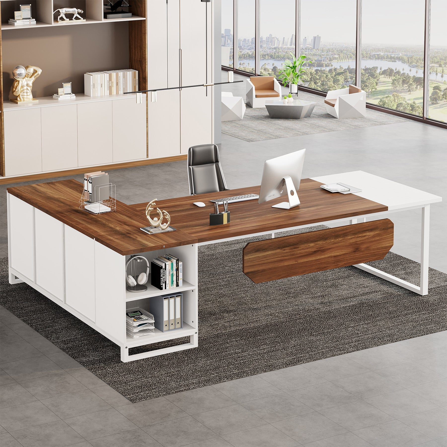 Large L-Shaped Desk, 70.87