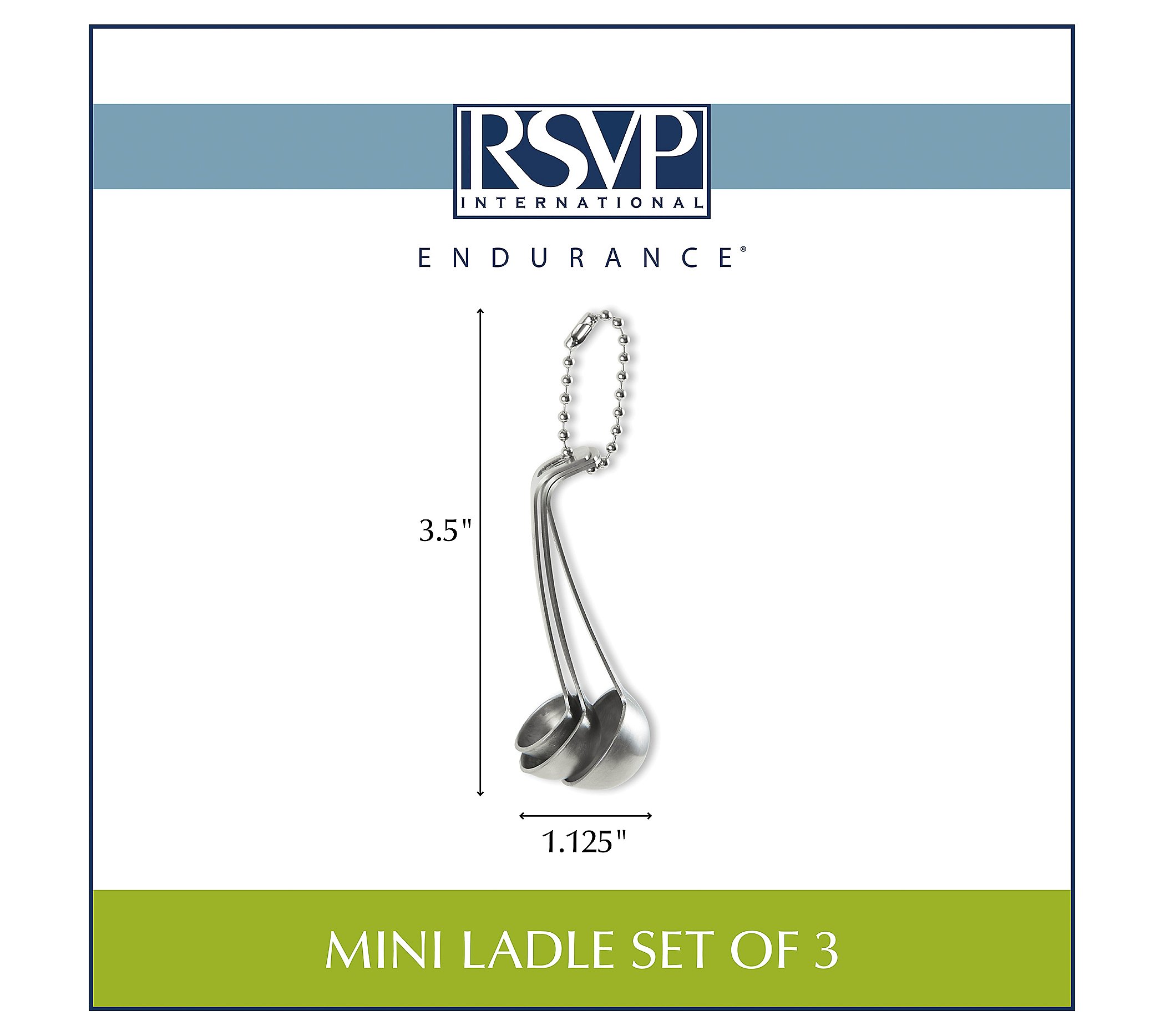RSVP Set of 3 Mini Measuring Ladles