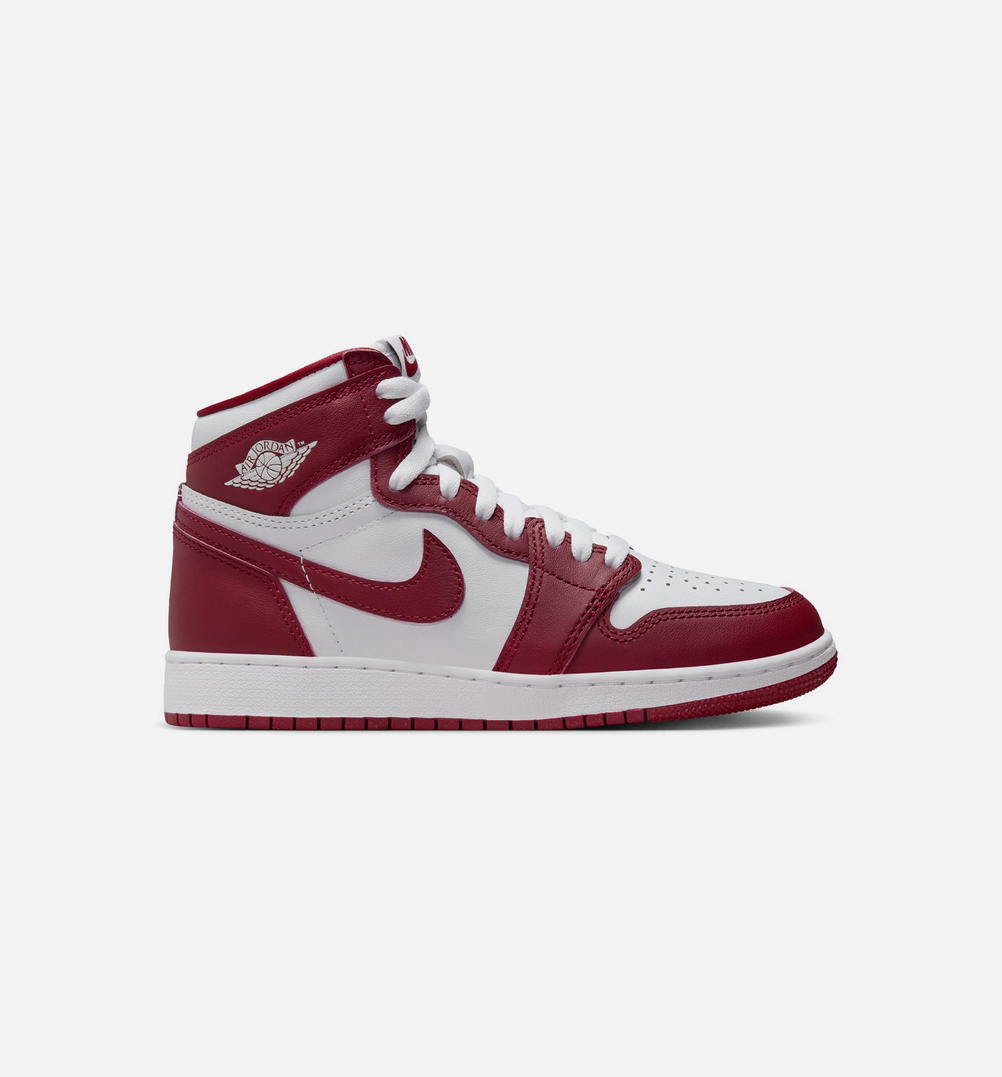 Air Jordan 1 Retro High OG Artisanal Red Grade School Lifestyle Shoe - White/Team Red