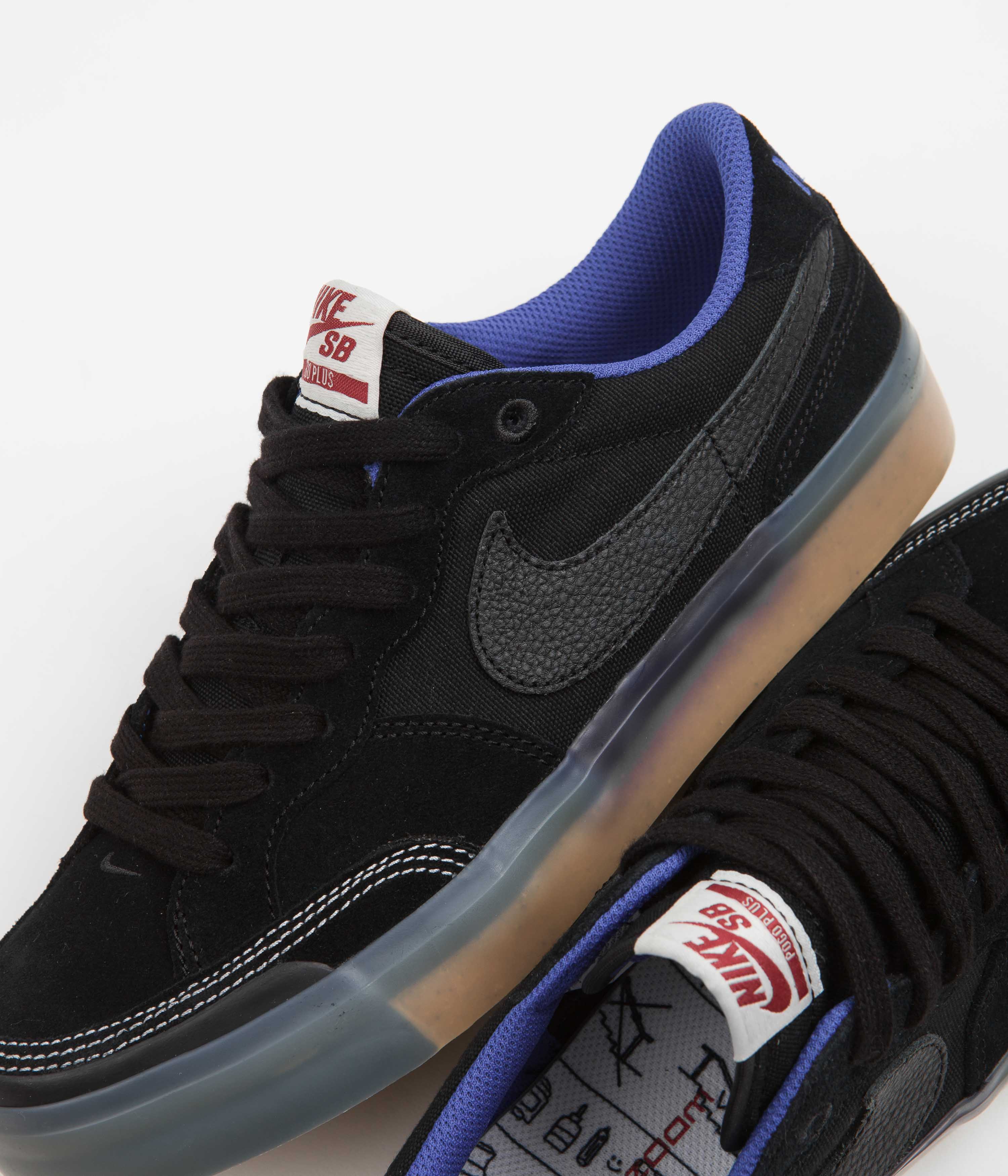 Nike SB Pogo Premium Shoes - Black / Black - Hyper Royal - Gum Light Brown