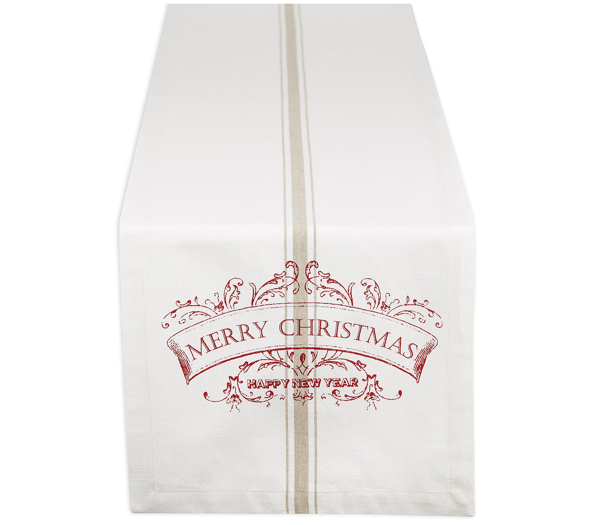 Design Imports Merry Christmas Printed Table Runner 14x108