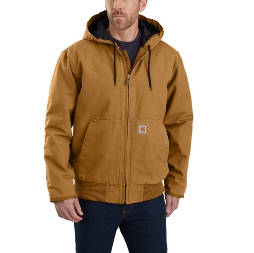 Carhartt Men's Loose Fit Washed Duck Insulated Active Jac-3 Jacket