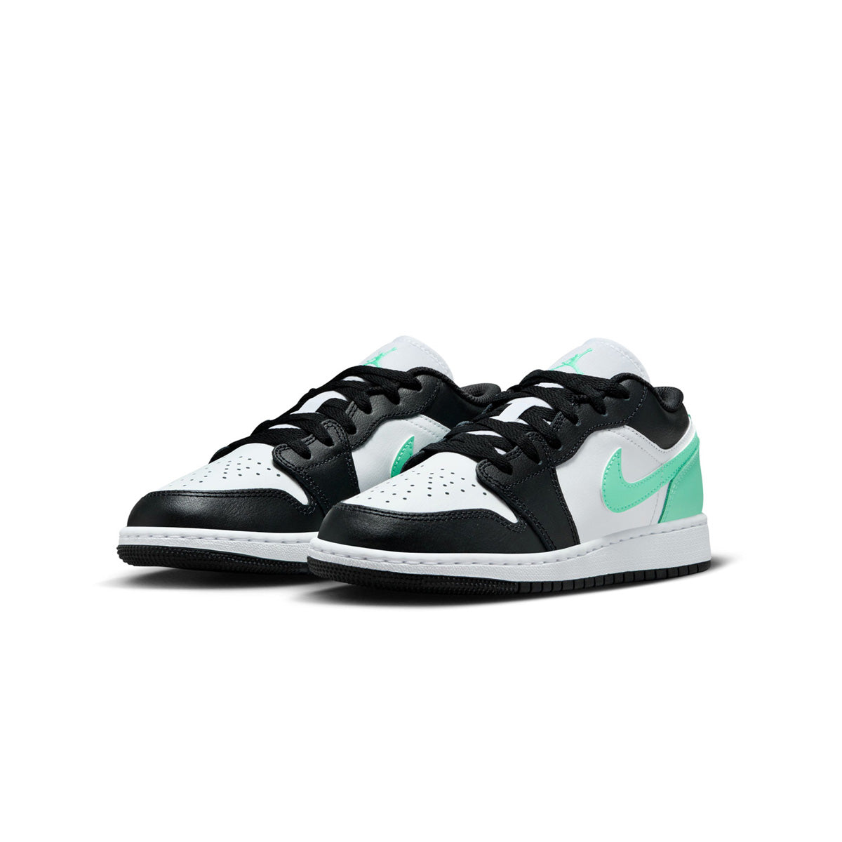 Kids Air Jordan 1 Low 'White Green Glow'