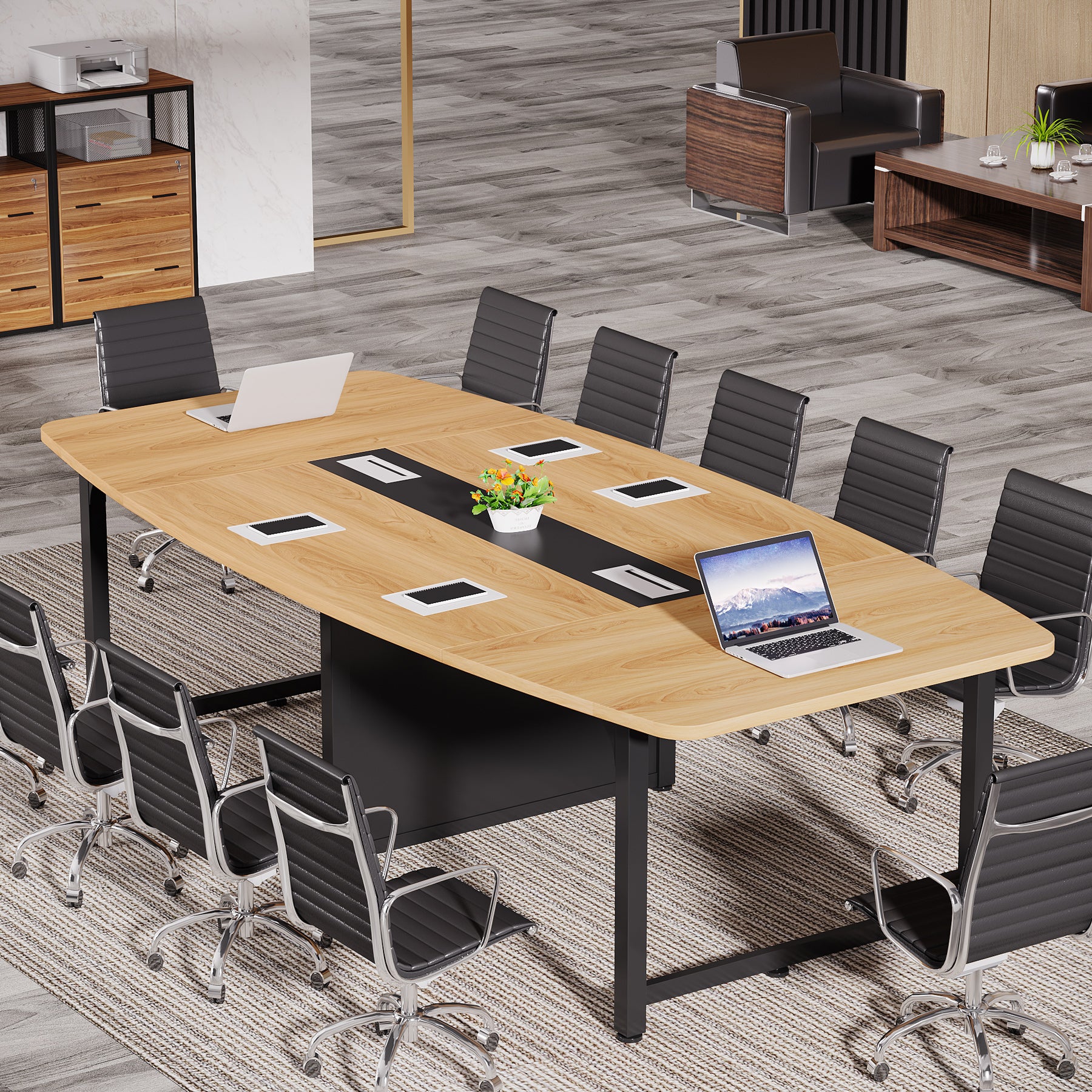 8FT Conference Table, 94.5L x 47.2W inch Large Meeting Table