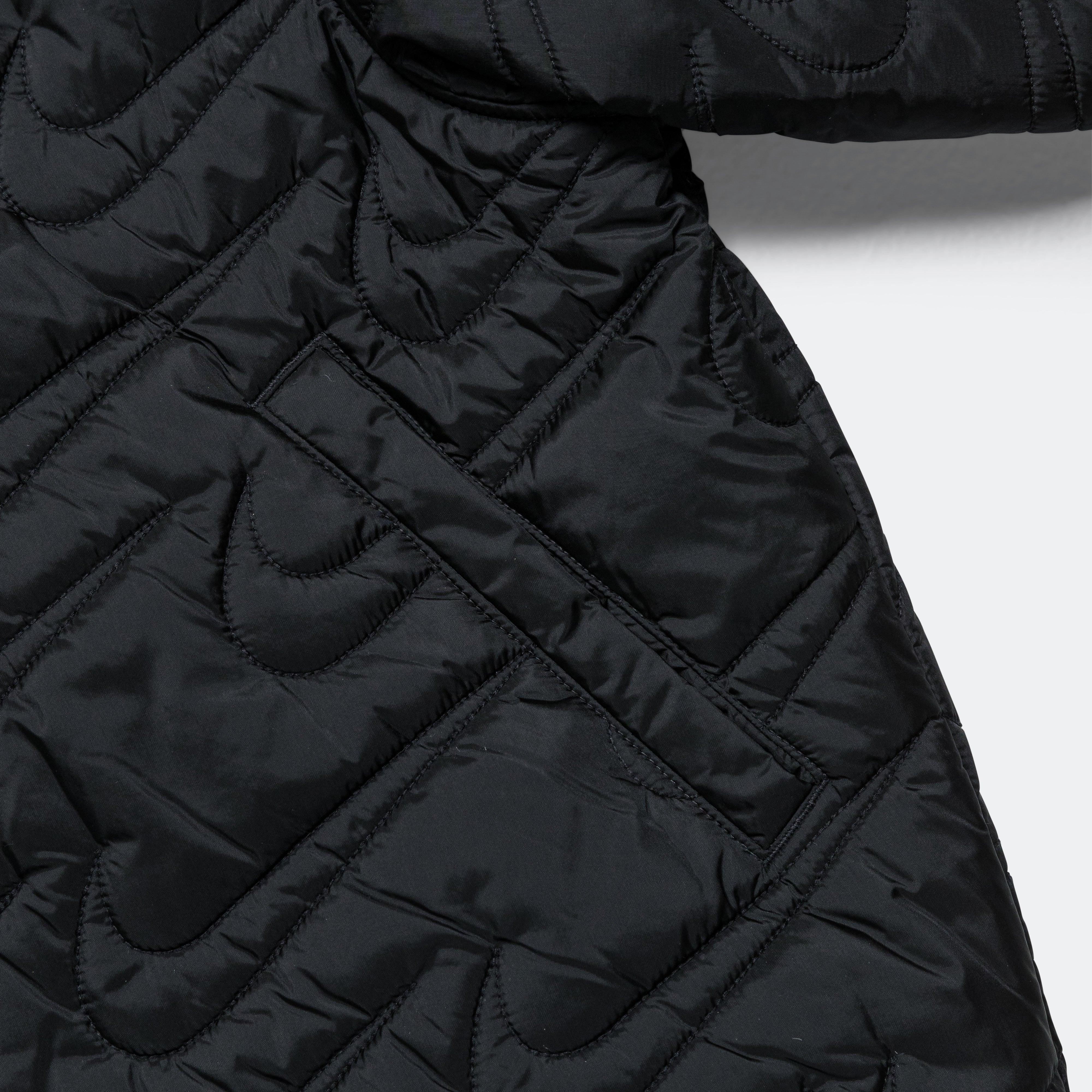 Swoosh Quilted Jacket - Black