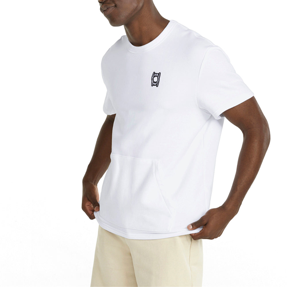 Pivot Cut Off Pullover Crew Neck Short Sleeve T-Shirt