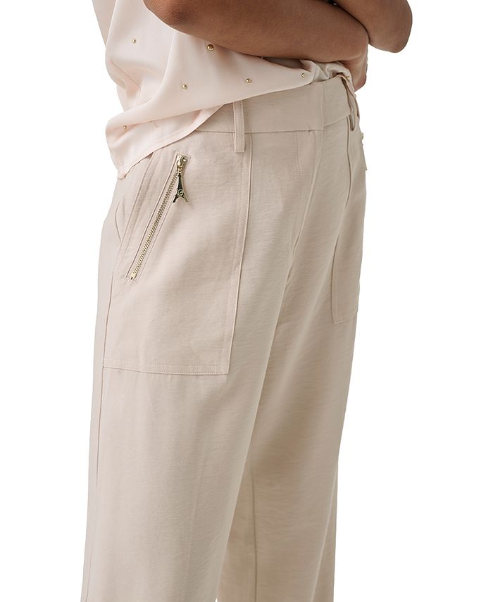 Women's Cargo Zip-Pocket Suit Pants