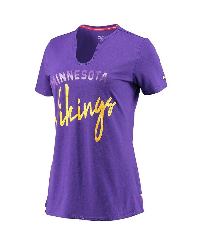 Women's Purple Minnesota Vikings Riley V-Neck T-shirt