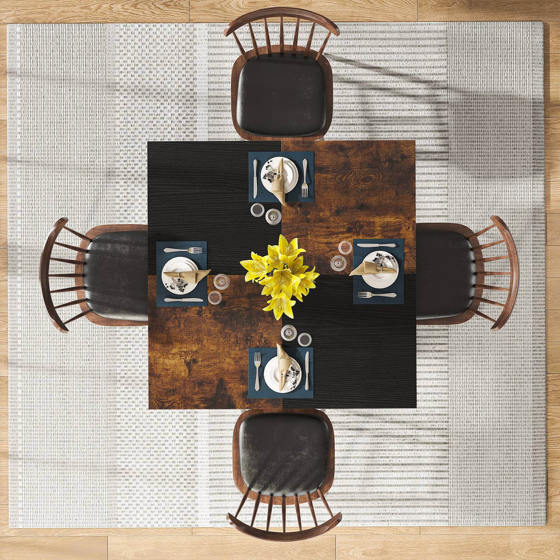 Square Dining Table, 43