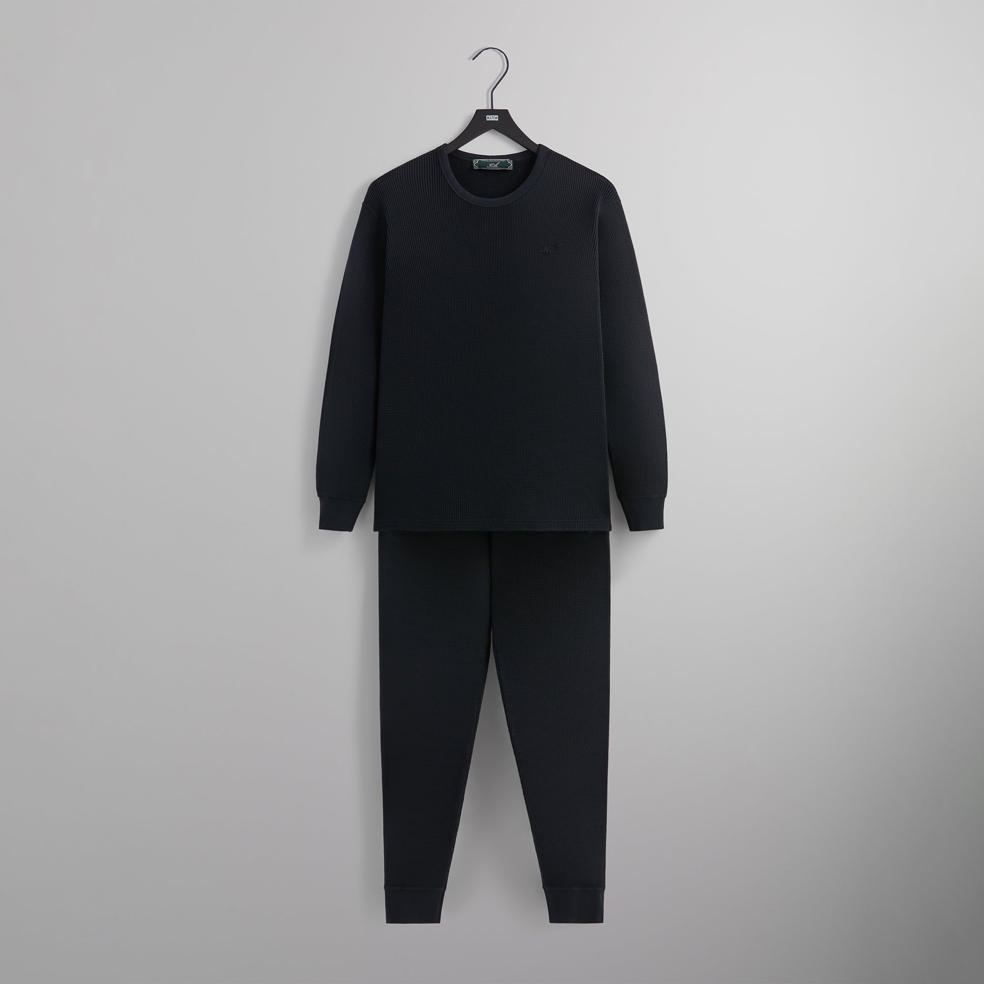 Kith Waffle Thermal Set - Black