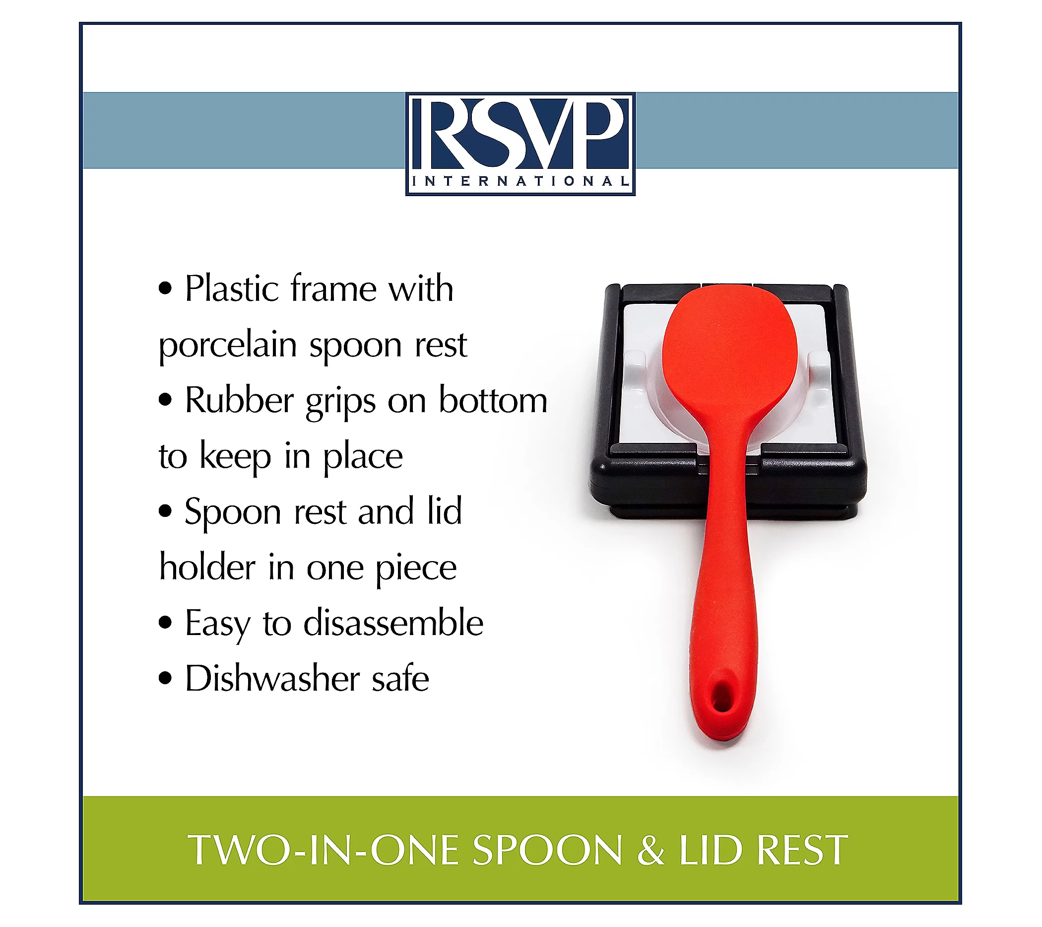 RSVP Two-In-One Spoon and Lid Rest