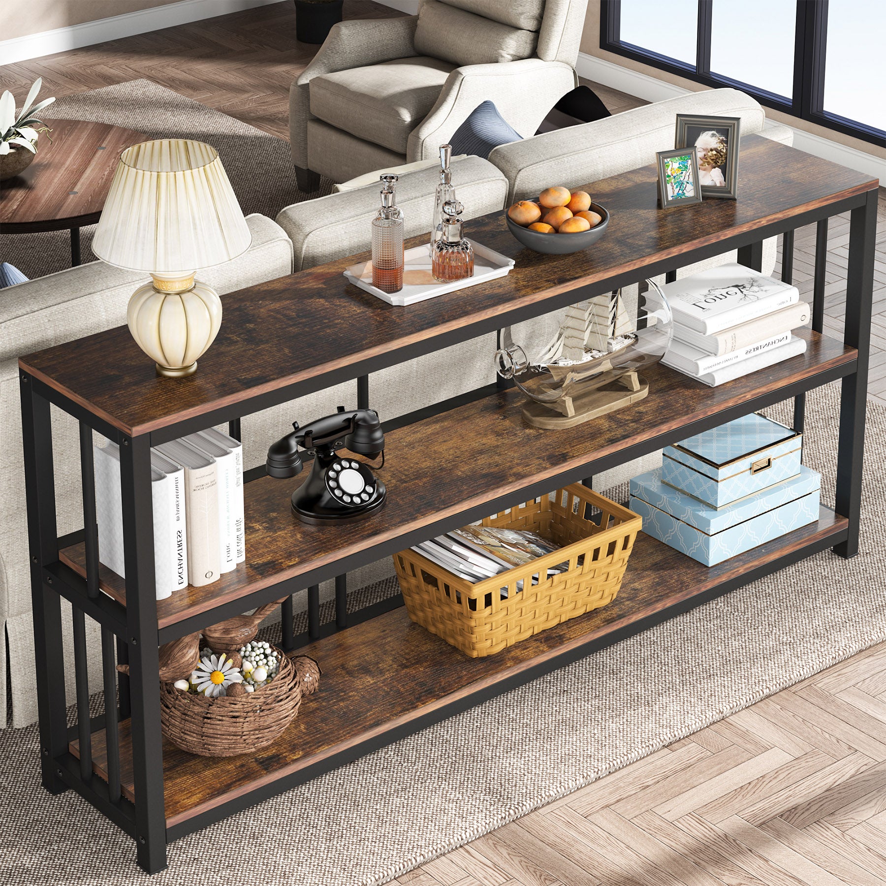 3-Tier Console Table, 70.9