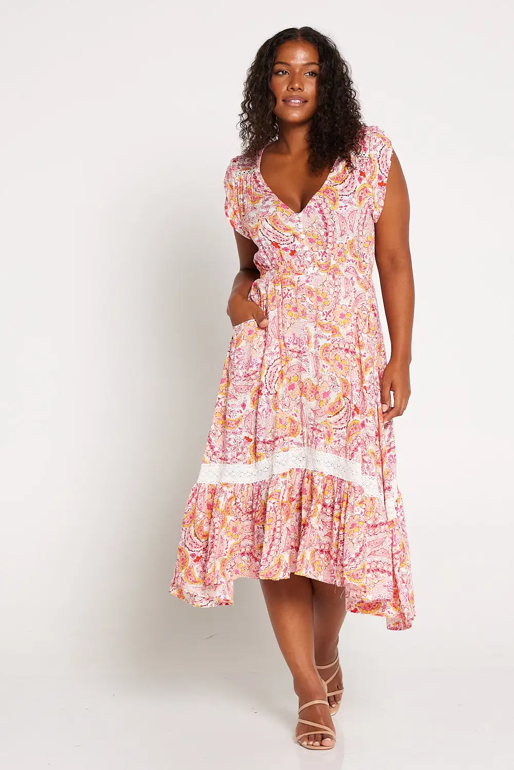 Sunset Dress - Pink Floral