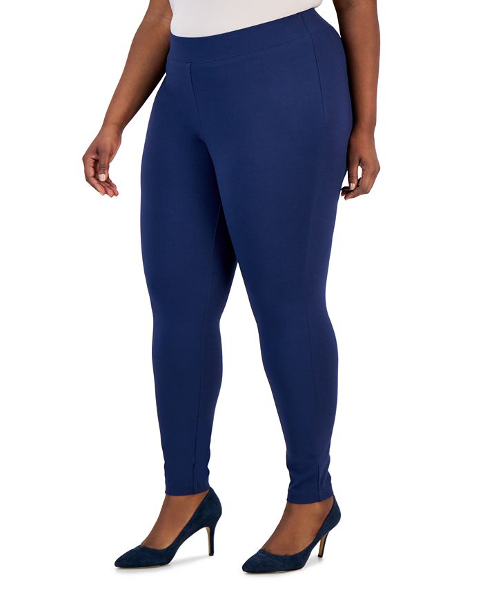 Plus Size Skinny Pull-On Ponte Pants， Created for Macy's