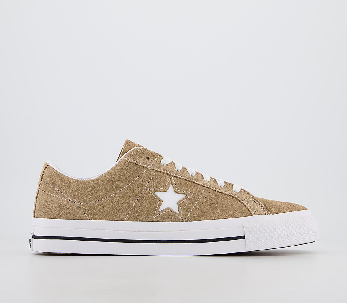 Mens Converse One Star Pro Nomad Khaki Black Egret