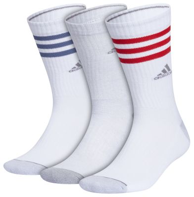 adidas Men's Cushioned 3-Stripe 3.0 3-Pack Crew Socks