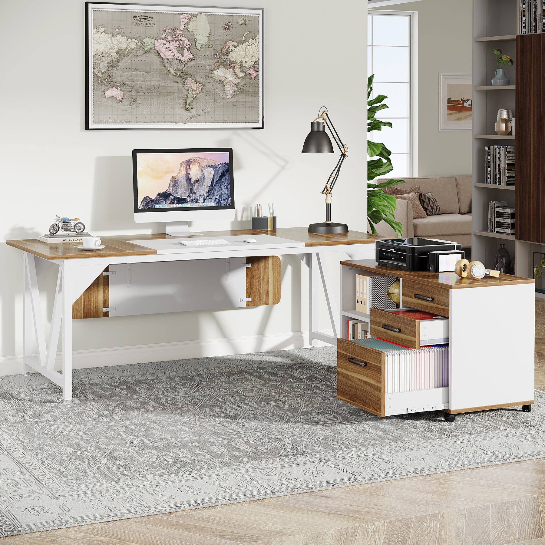 Large L-Shaped Desk, 70.8