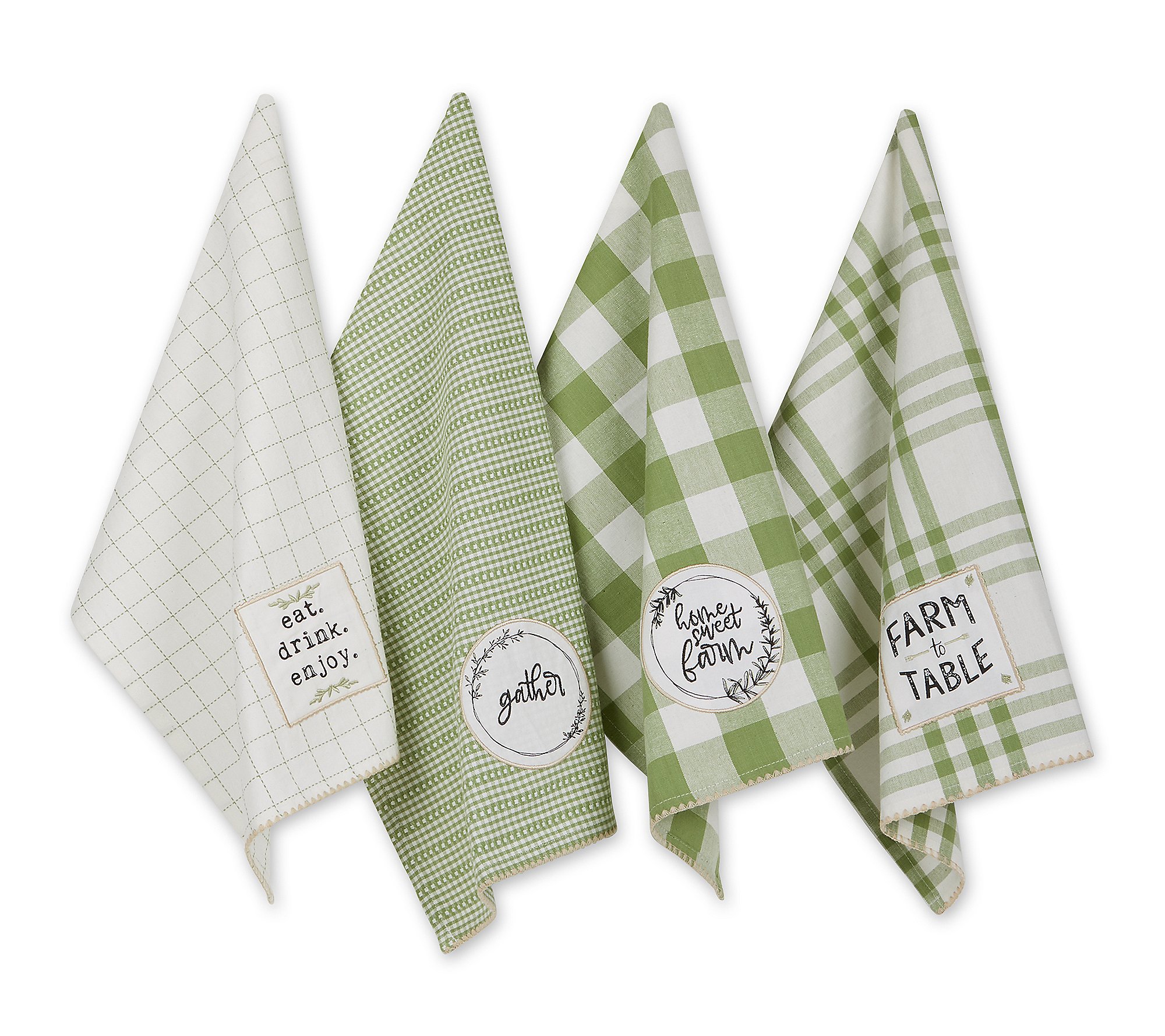 Design Imports Set of 4 Farm To Table Kitchen T owels